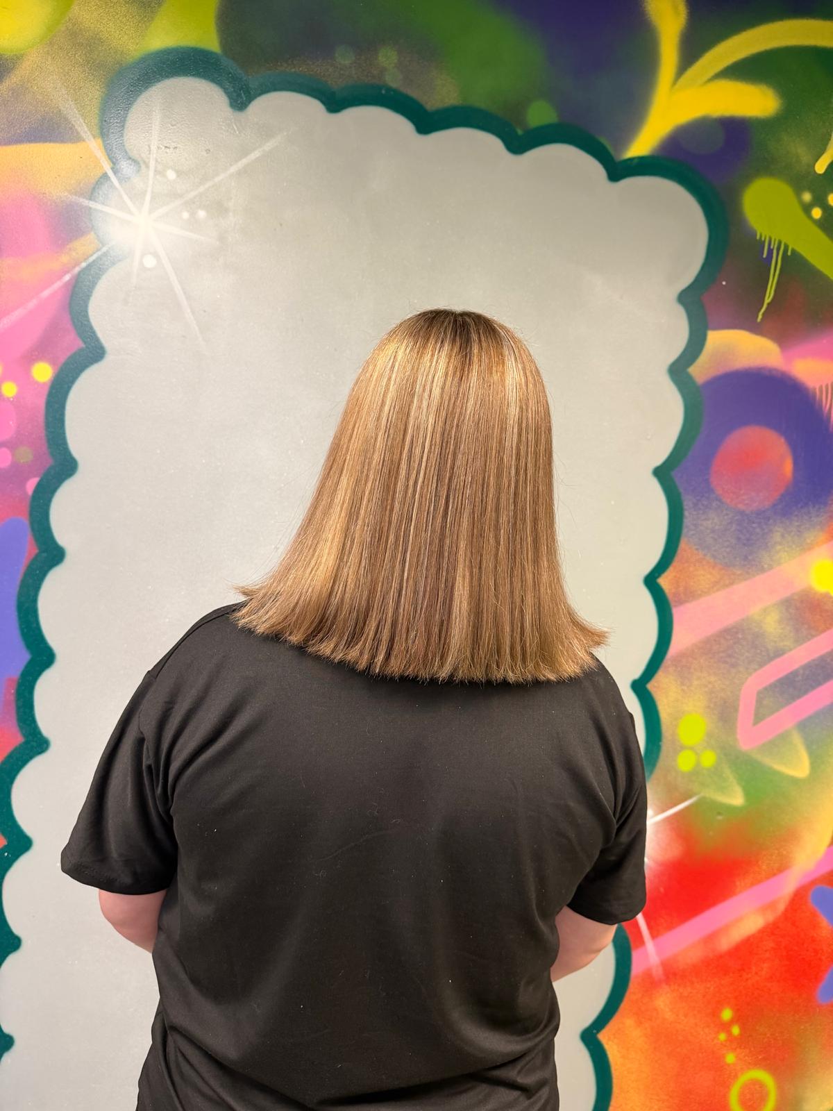 After hair transformation by Katy at Funky-Doos Hair Salon in Paisley